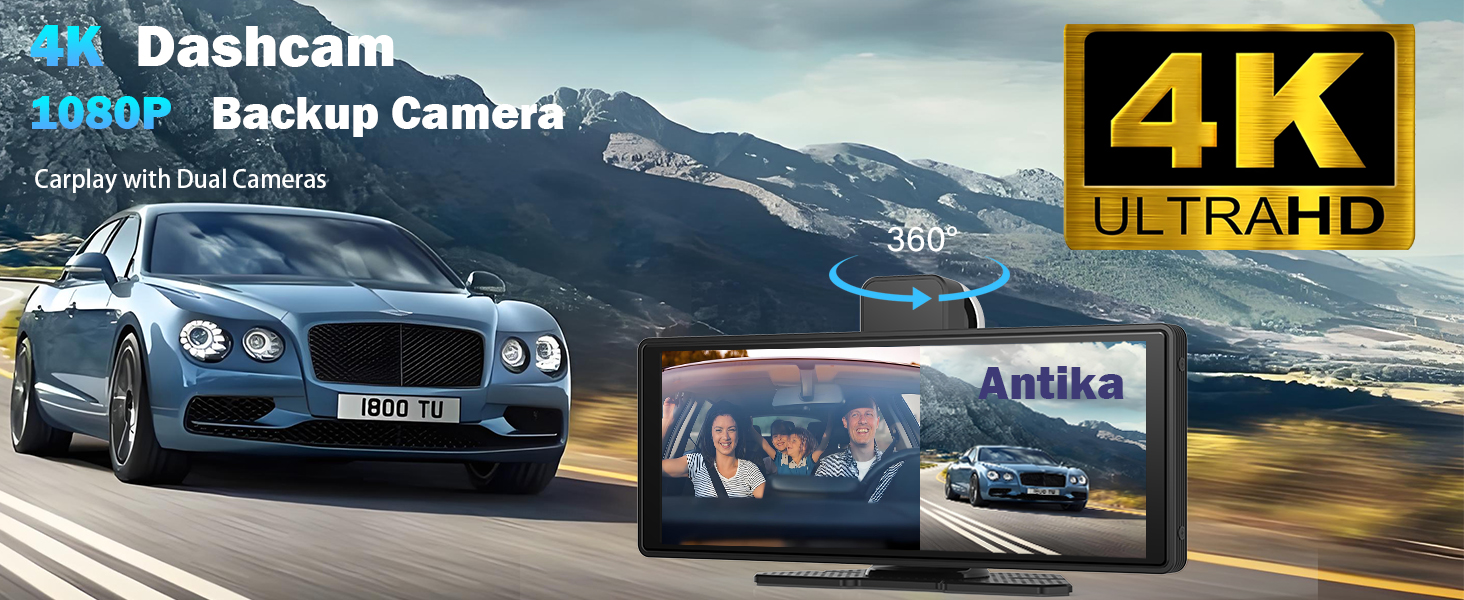4K Front + 1080P Rear Dash Cam